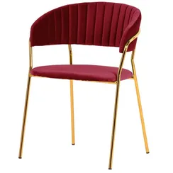 Стул Drixen малиновый велюр с золотыми ножками