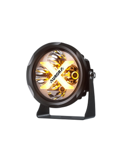 Светодиодные фары дальнего света AURORA 102 мм 40W с RGB подсветкой (комплект 2 шт)