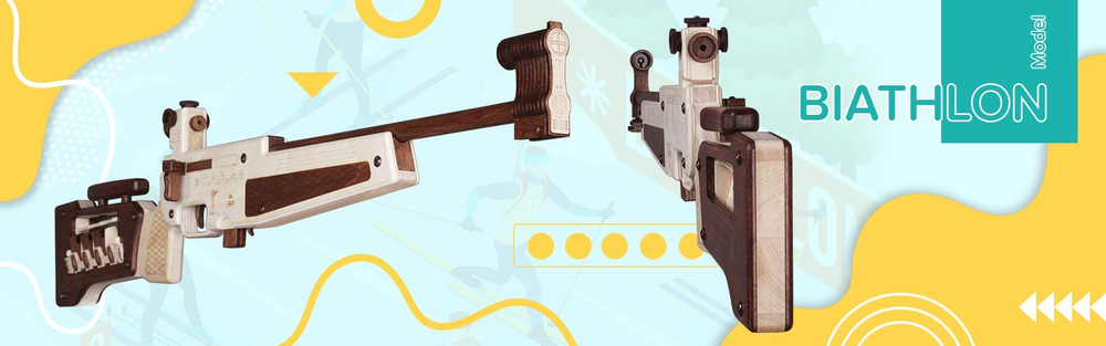 Винтовка BIATHLON от TARG - деревянный конструктор, сборная модель оружия, 3d пазл