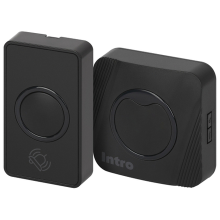 Звонок дверной Intro MP100 беспроводной RGB подсветка чёрный 36 мелодий