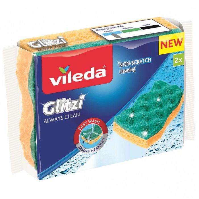 Vileda Губка Glitzi Always Clean, 2 шт.