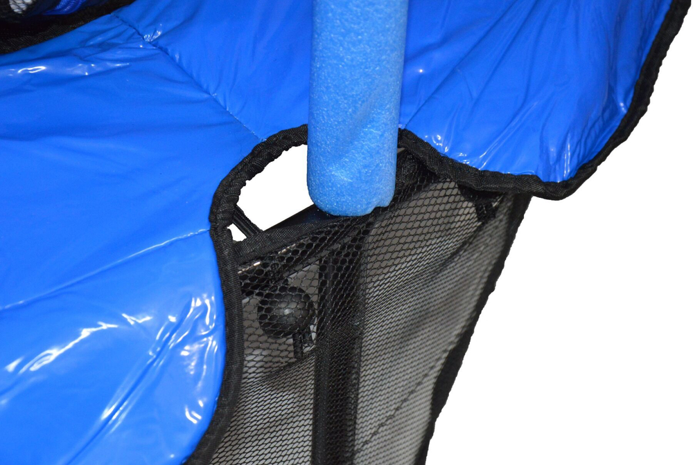 Детский батут с сеткой 140 см синий