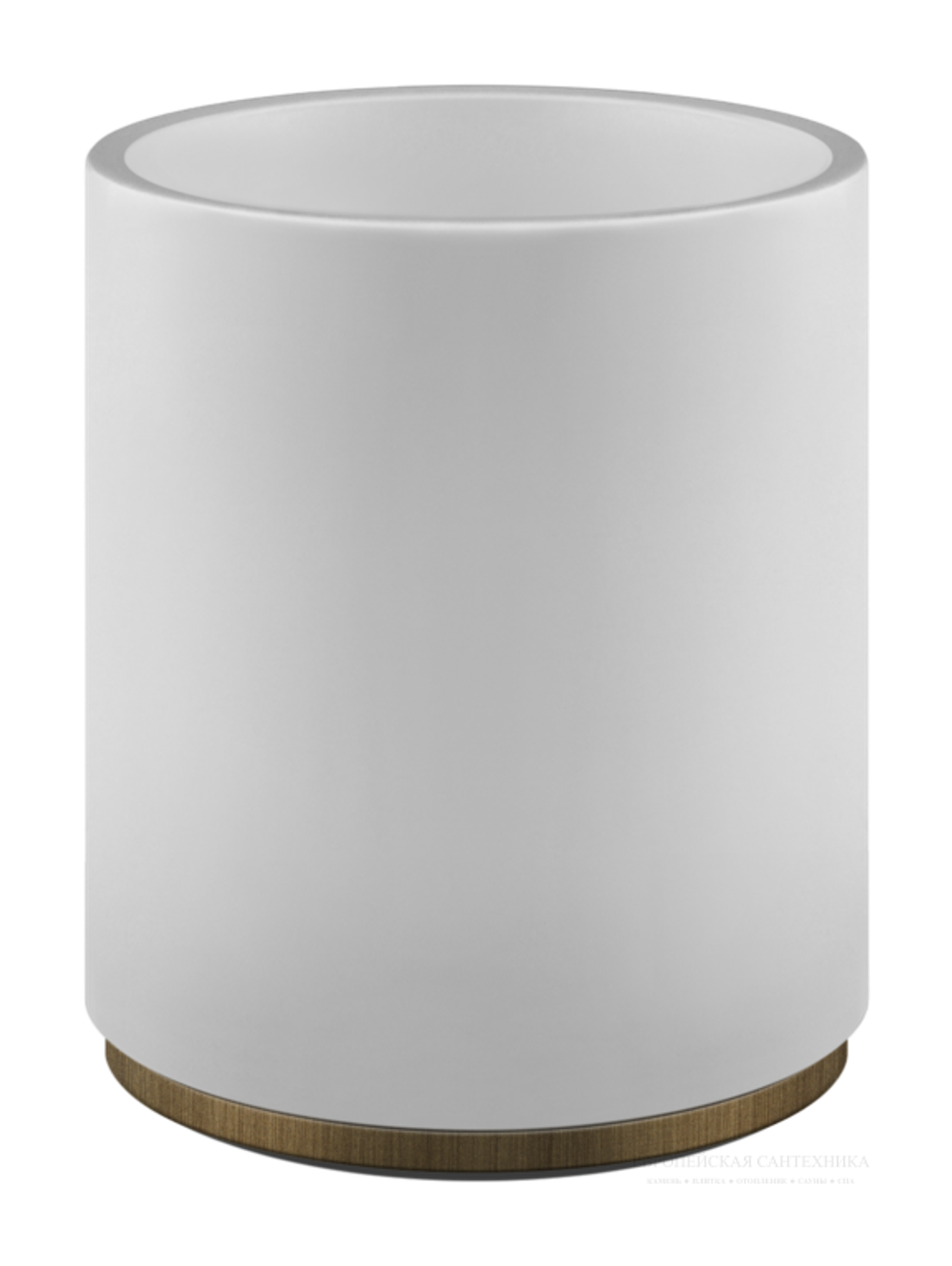 Мусорное ведро Gessi Origini ⌀180хh240 мм, цвет White/Antique Brass