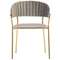 Стул Turin бежевый с золотыми ножками