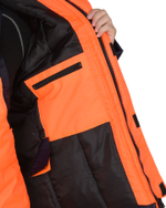 Костюм "МАГИСТРАЛЬ-3" куртка, п/к, синий с оранж. и СОП 50мм тк.Оксфорд