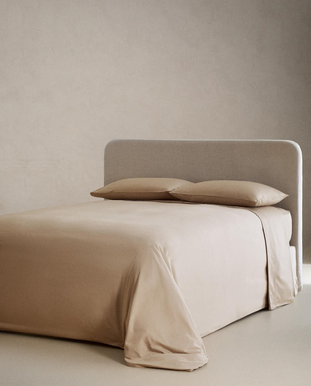 Zara Home - Простыня из сатина (500 линий), серый, 270x280 см