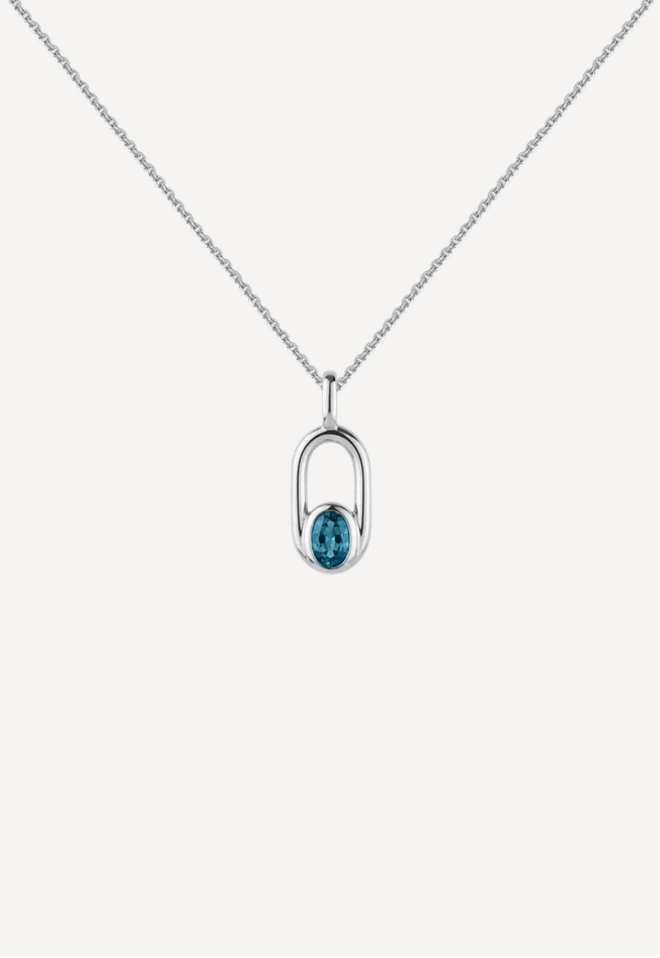 Подвес из серебра с топазом