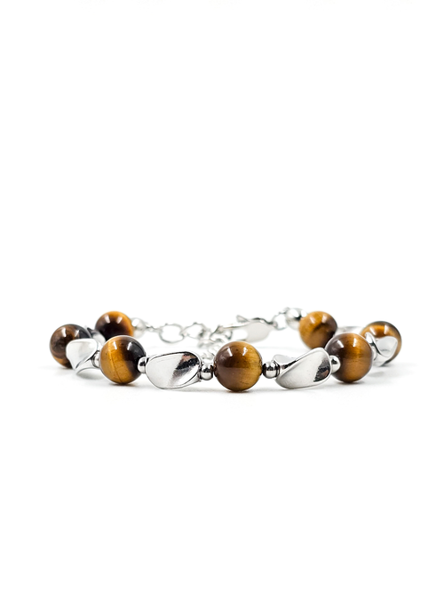 Браслет женский из камня тигровый глаз