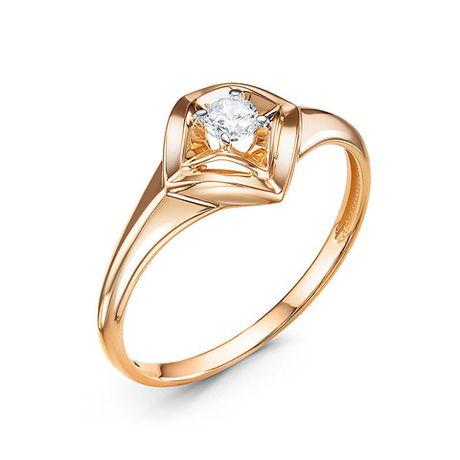 Кольцо из золота 585 пробы с Фианит