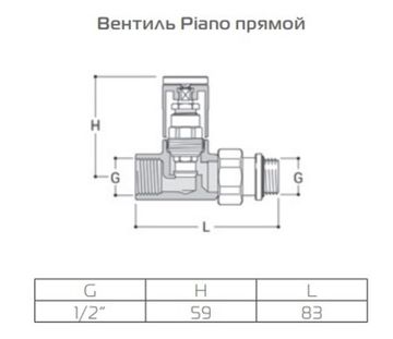 Набор ручной регулировки Royal Thermo Piano (2 шт.) 1/2" прямой, цвет чёрный (RTE 56.0011)