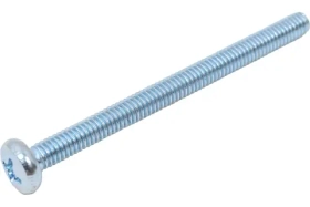 Винт Стройбат М4x50, DIN 7985, полукруглая головка, цинк, 7 шт. европодвес 296233