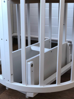 Детская кровать "Соня 04" ОВАЛЬНАЯ 8 в 1 Маятник БЕЛАЯ (75*125)