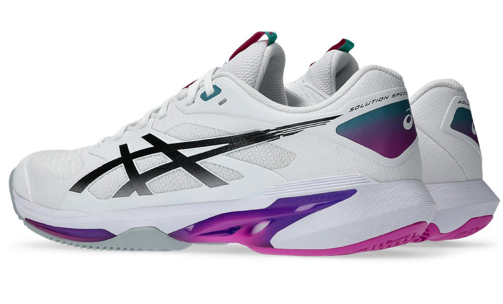 Мужские кроссовки теннисные Asics Solution Speed FF 4 Clay - white/digital sakura