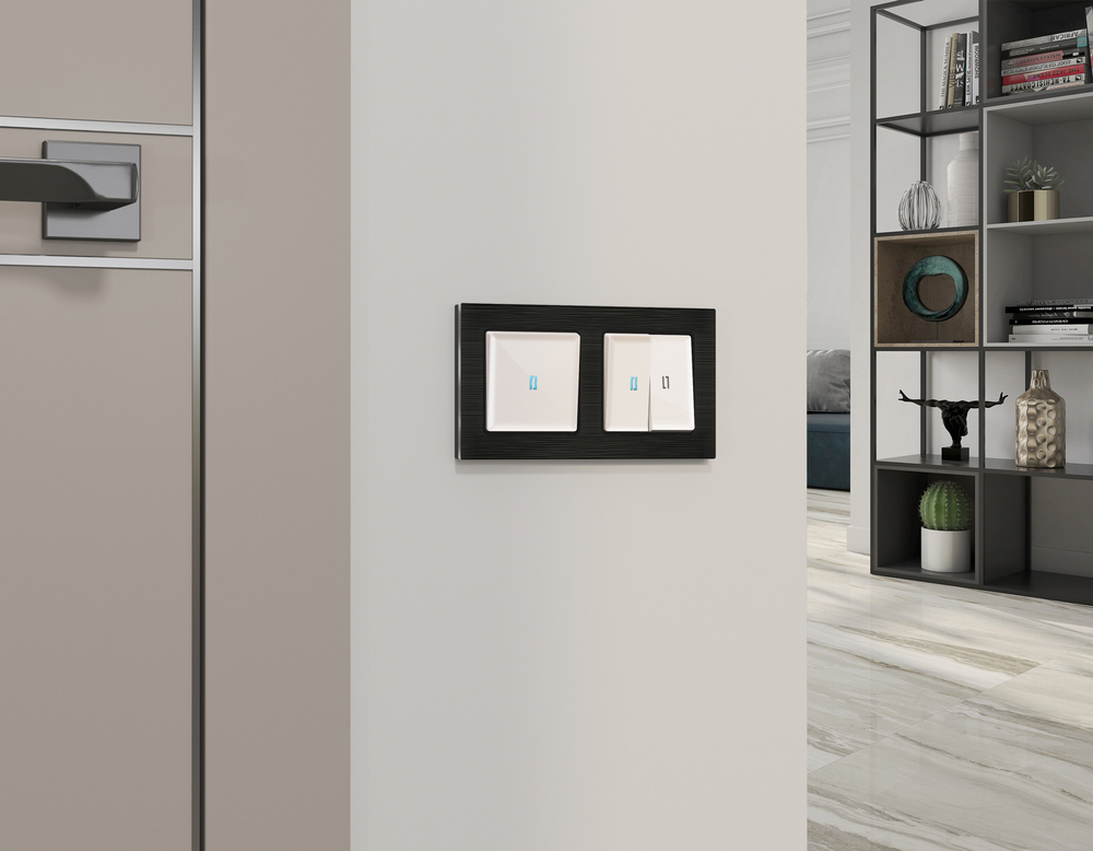 MA202060 Комплект механизма 1-кл выключателя с самовозвратом с подсветкой 10000K ALFA Жемчуг QUANT (AP2020, VM113, G17B)