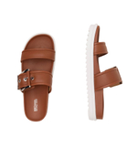 Шлепанцы кожаные colby Michael Kors - коричневый(40S4COFS3L)