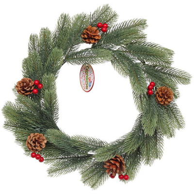 Венок хвойный новогодний «Хвойный аромат» 50 см, резина (SQ3001-50)