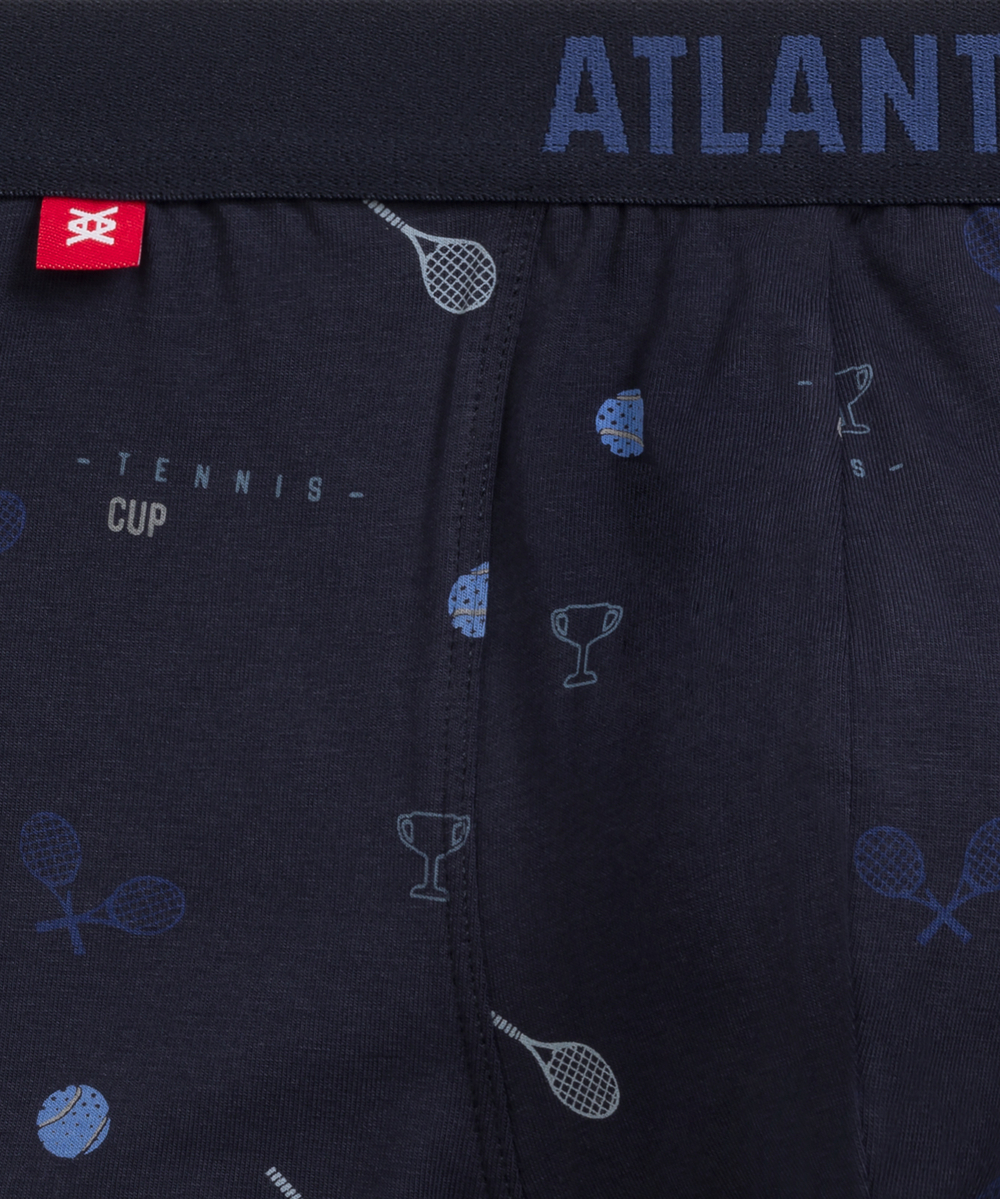 Мужские трусы шорты Atlantic, набор из 3 шт., хлопок, темно-синие, 3MH-050