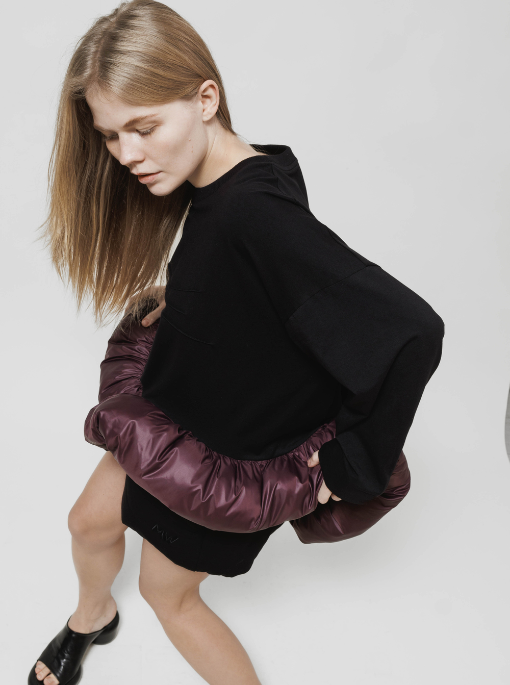 Лонгслив Women Lifebuoy Longsleeve Black and Wine