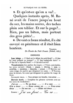Le Français par les textes. Lecture expliquée | V. Bouillot