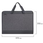 Папка сумка для рисунков и чертежей каркасная А3 (35х47 см), экокожа, BRAUBERG ART CLASSIC, 272989