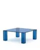 Журнальный столик Adularia из синего стекла 85 x 85
