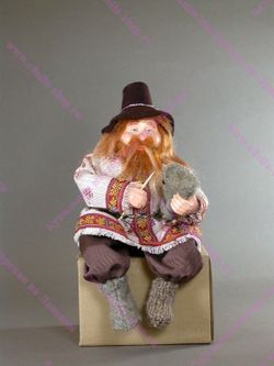 Шутейная кукла "Домовой с валенком"