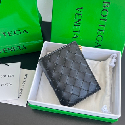 Bottega Veneta Small Intrecciato Bi-Fold Zip Wallet