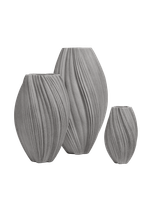 Кашпо-ваза TREEZ Effectory Dune Высокая дизайн-ваза Дымчато-серый песок д-30 см, в-52 см 1/1