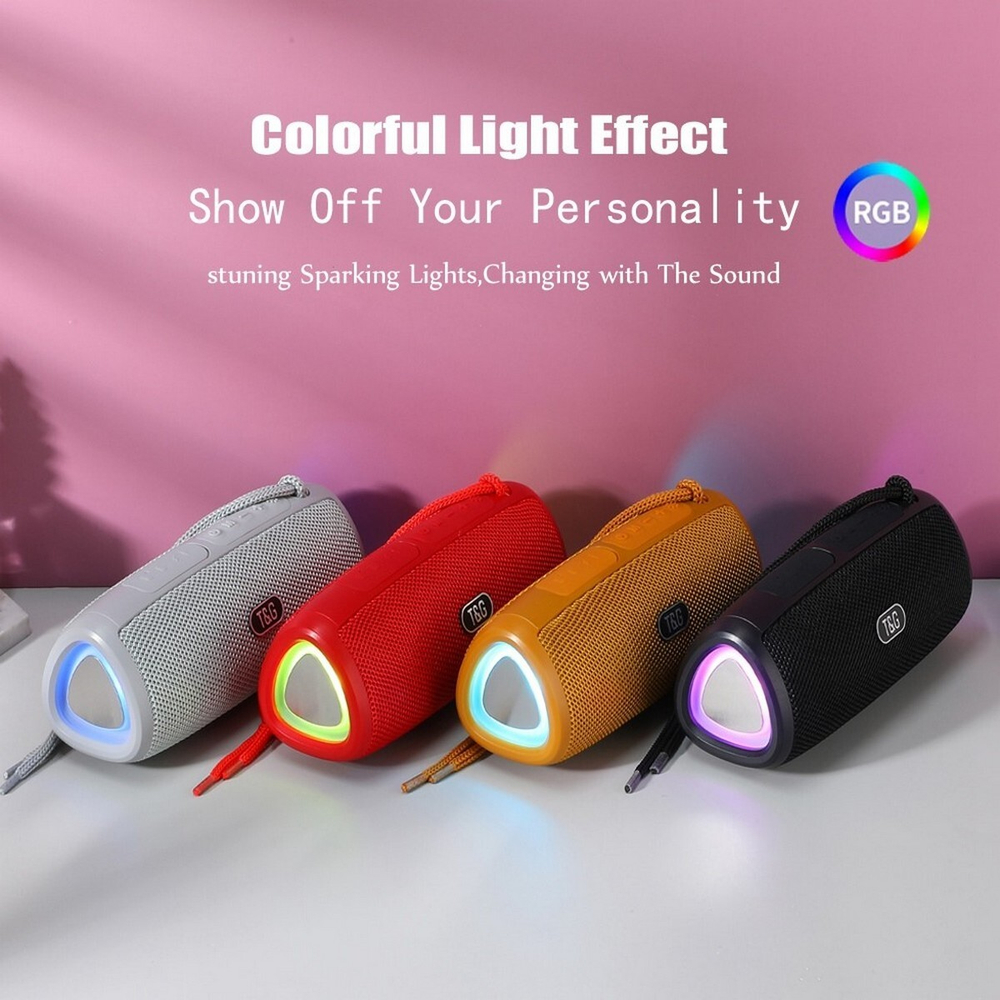 Беспроводная колонка TG-344 (10W/TF/USB/FM) LED Light