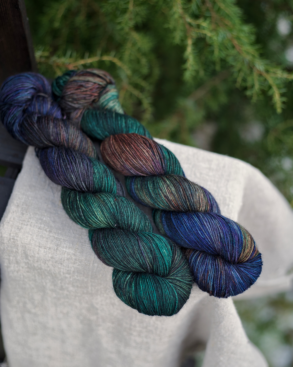 Носочный меринояк "Хвост павлина"