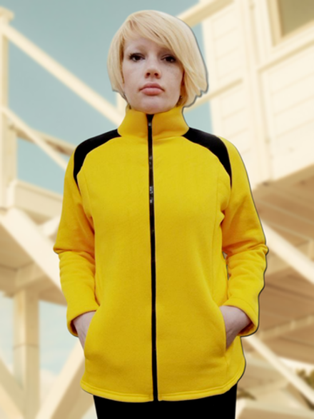 20883 Жакет женский футер 3-х нитка желтый (52)