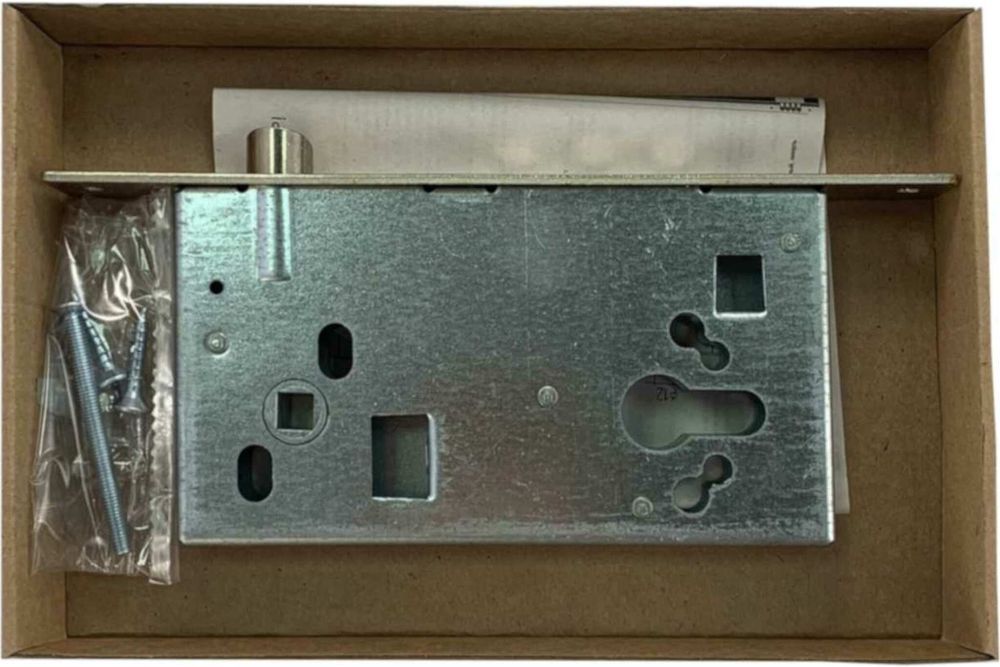 Замок Кремень врезной 1.03.25 (цилиндровый, 3 стержня 12 мм,под фалевую ручку, универсальный, 85 мм)(Эльбор) (00001534)