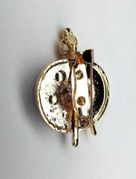 Брошка, брошь " Палитра художника". Эмаль, стразы. Цвет белый