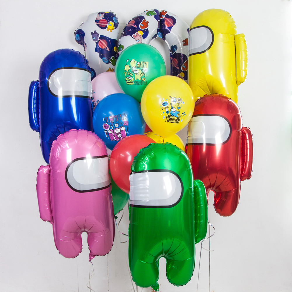 Шар (26''/66 см) Фигура, Космонавтик, Игра среди нас, Синий