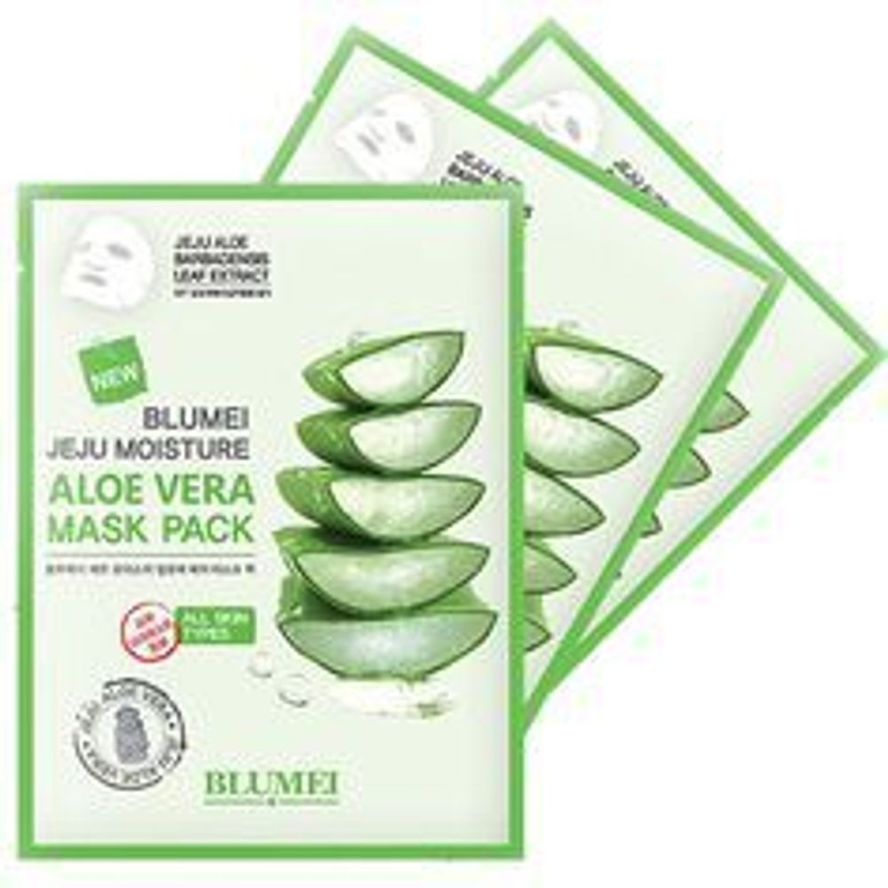 Маска тканевая c алоэ BLUMEI JEJU MOISTURE ALOE VERA MASK PACK