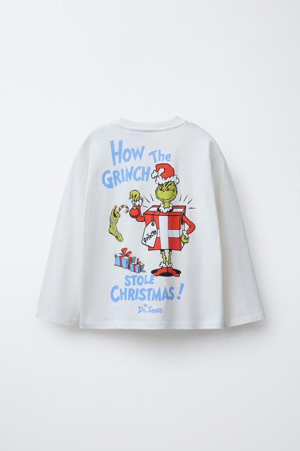 ZARA ФУТБОЛКА С ПРИНТОМ THE GRINCH ™ DR. SEUSS ENTERPRISES ©, БЕЛЫЙ