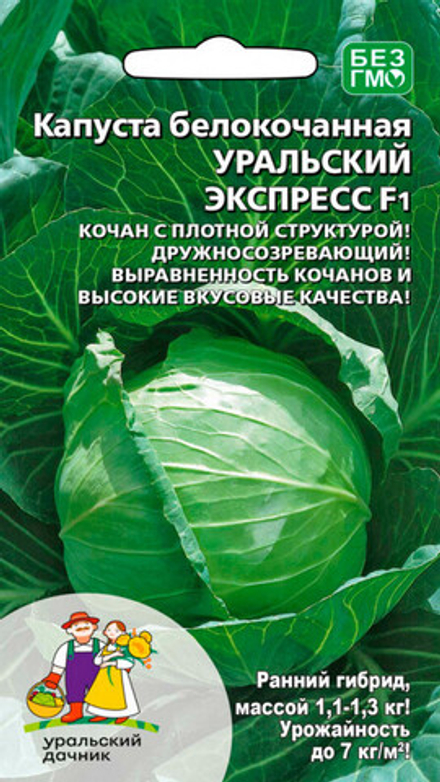 Капуста б/к "G. Уральский экспресс F1" 0,3г., Россия.