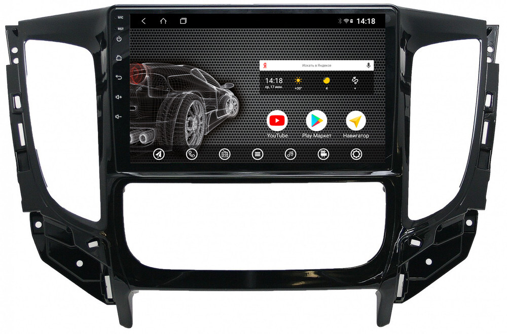 Магнитола для Mitsubishi L200 2015-2019 (климат), Pajero Sport 3 2016-2023 (МКПП), FIAT Fullback - Vomi AK383R9-MTK Android 10, 8-ядер, 2Гб-32Гб