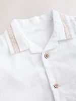 Рубашка с вышивкой для мальчика Next AB7-088, Белый