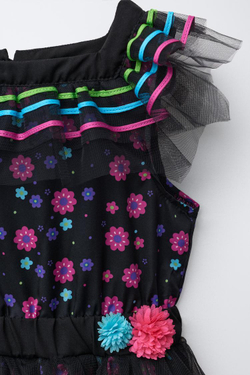 ZARA ПЛАТЬЕ С ЦВЕТАМИ, РАЗНОЦВЕТНЫЙ