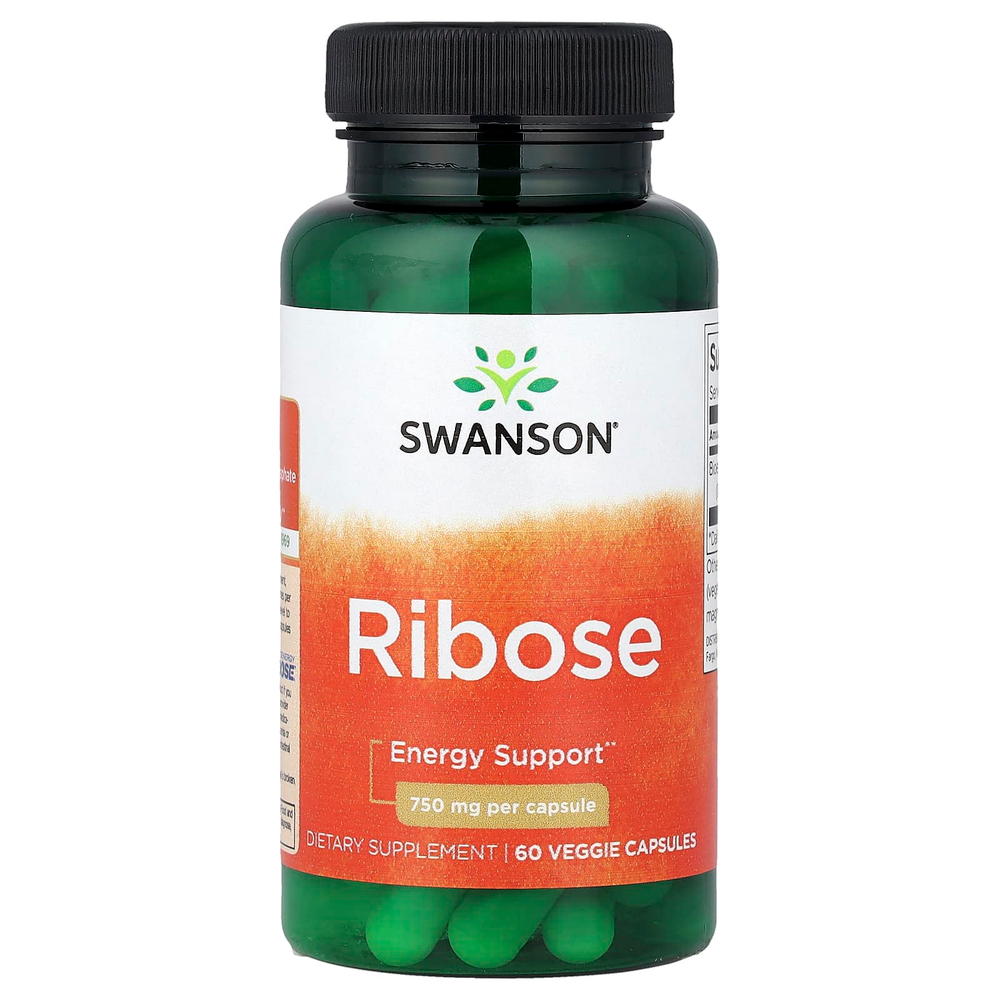 Swanson, Рибоза, 750 мг, 60 растительных капсул