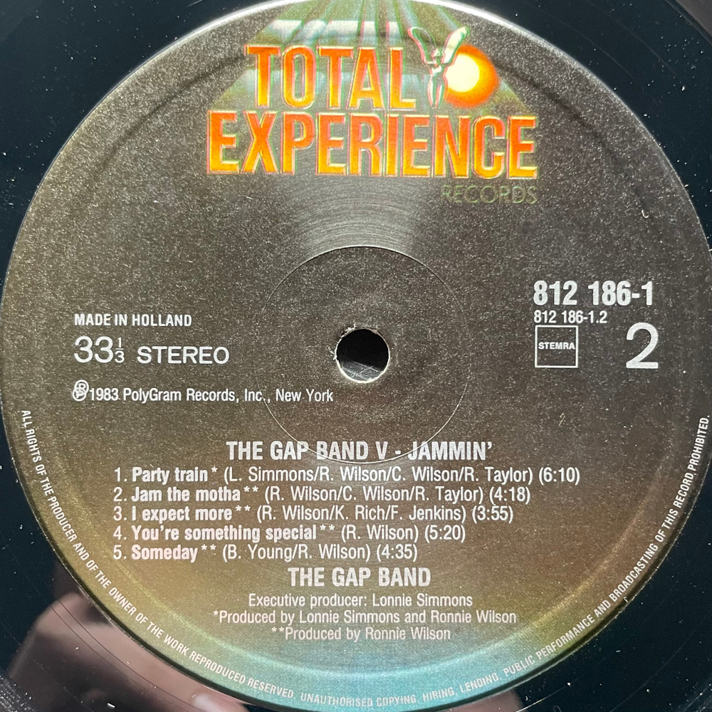 The Gap Band ‎– Gap Band V - Jammin (Голландия 1983г.)