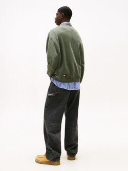 Свитшот Tommy Jeans Garment-Dyed Dark Greenery