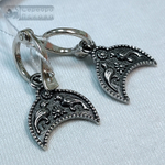 Серьги "Лунница" с птичками мал.