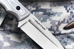 Туристичеcкий нож CityHunter GHOST Elmax Stonewash White-Gray G10