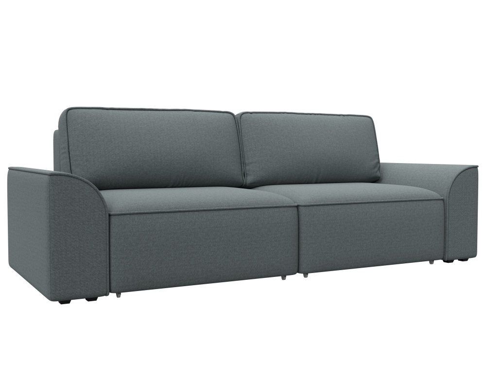 Диван прямой Лига-048 НПБ, Амур 07 серый, Рогожка, 128216