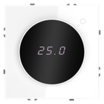 Терморегулятор электронный VOLTUM S70 с индикацией и датчиком, для теплого пола, (белый глянцевый)