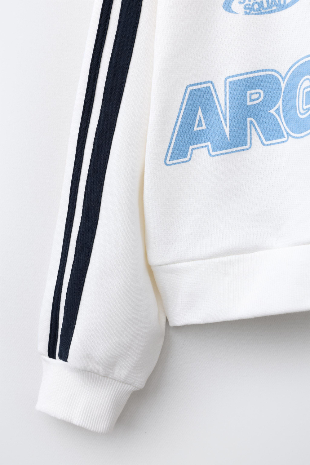 ZARA ХУДИ С ПРИНТОМ «АРГЕНТИНА», ЖЕЛТОВАТО-БЕЛЫЙ