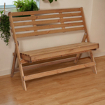 Складная скамья для дачи и дома Петра, деревянная из со спинкой