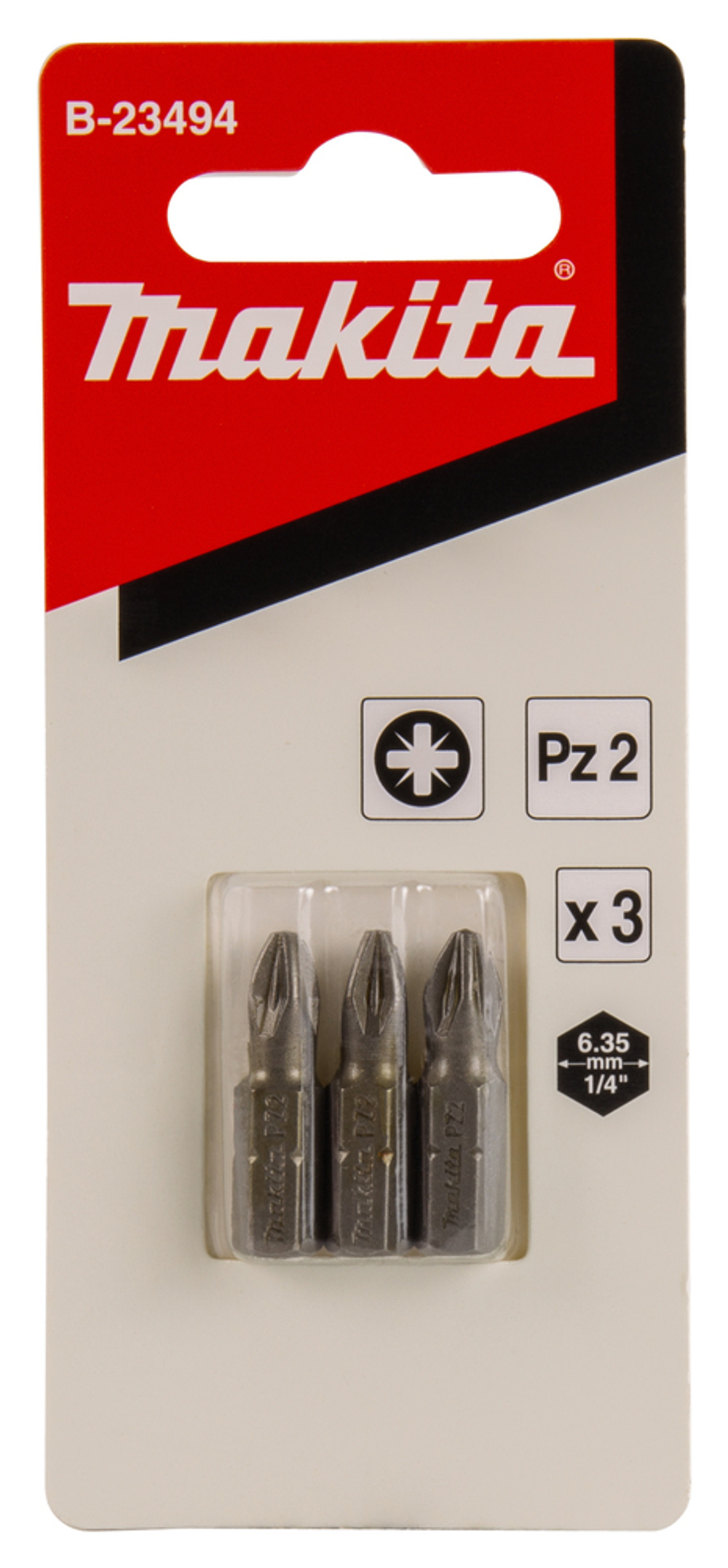 Насадка PZ2, 25 мм, C-form, 3 шт. Makita B-23494 PZ3 25 мм C-form 10 шт.